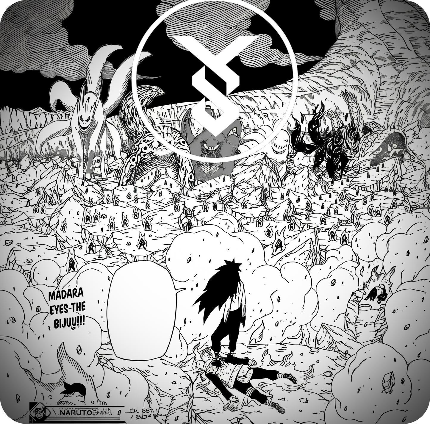 Madara Vs All Bijuu - (Hoodie) - (Naruto Chapter 657 - Ep 391 )